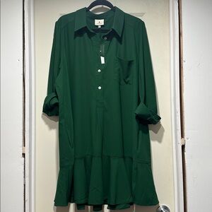 Tuckernuck Emerald Green Shirt Dress